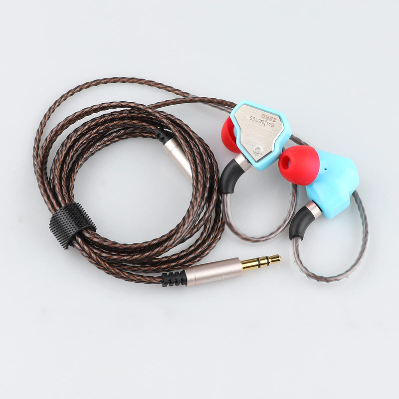 Linsoul 7Hz Salnotes Zero in-Ear Earphone(Blue, Without Mic) + Tripowin Zonie Cable(2pin-0.78mm, 3.5mm, Blue)