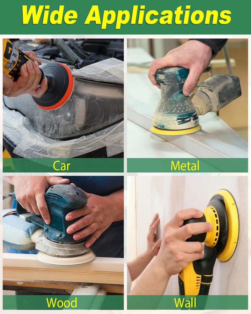 Bolatus Pack of 5 Sandpaper 125 mm Velcro, Grit 2000 Wet Dry Sanding Discs Round Random Orbital Sanders Sanding Sheets for Car Metal Wood Pack of 5 2000 grit