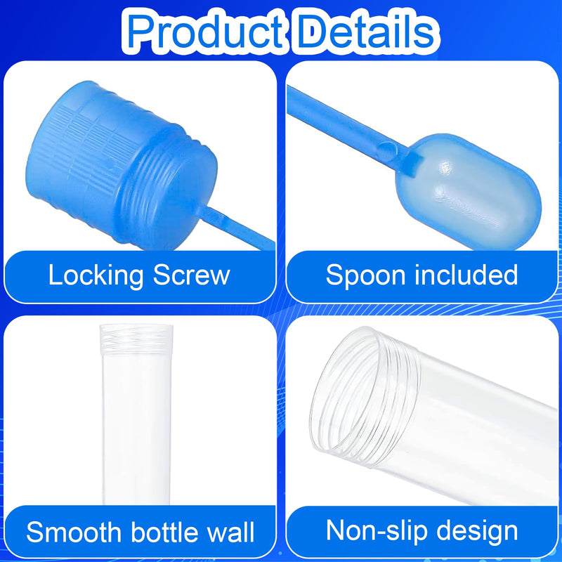 SZSMW 50 Chair Sample Tubes – Sample Tube – Dog Faecal Sample Tube – Suitable for Collecting Various Solids, Liquids or Powders, for Testing Pet Samples, with Stickers