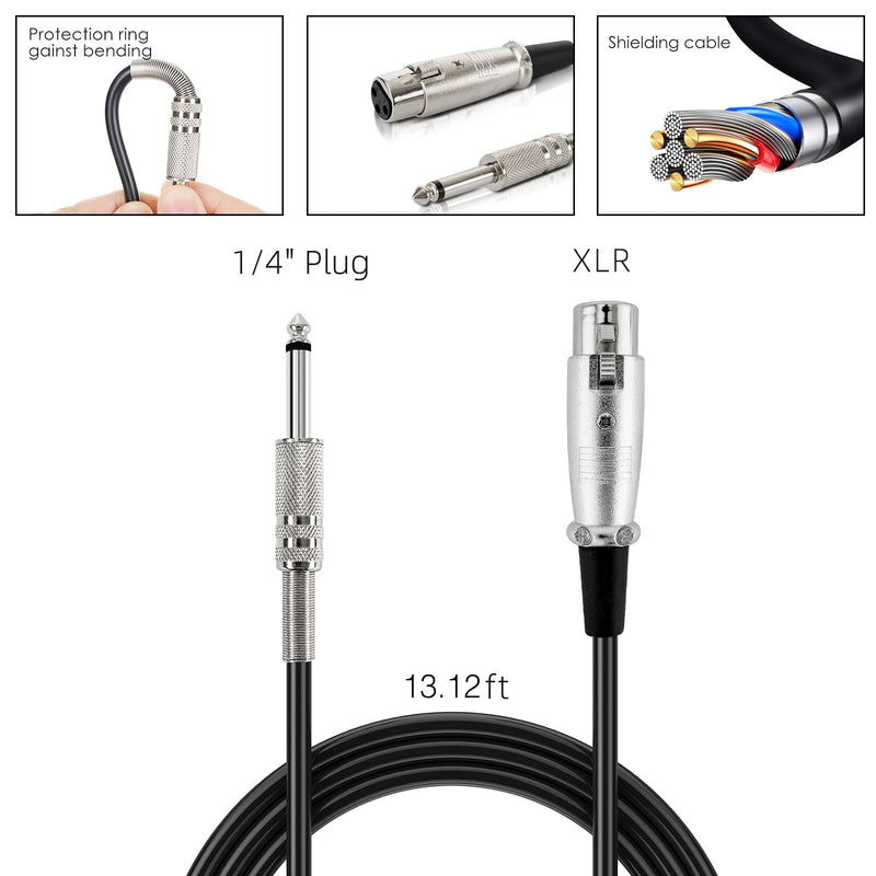 KM58 Handheld Wired Karaoke Microphone, Cardioid Dynamic Vocal Mic with 13.12ft Detachable XLR Audio Cable and ON/Off Switch, for Karaoke Singing Machine, Speaker