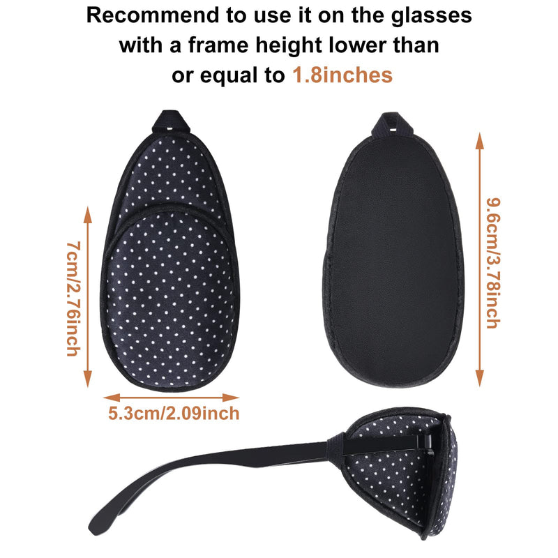 [AUSTRALIA] - 6 Pieces Silk Eye Patch for Adults Kids Glasses to Cover Either Eye Soft Eye Glass Cover Single Eye Patches (Dark-Color Style) Dark-color Style 