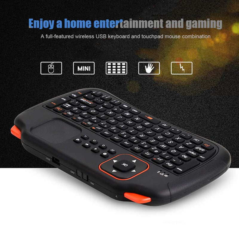 Yoidesu Mini Wireless Keyboard with Touchpad Mouse,2.4GHz Mini Wireless Keyboard Controller with 83-Key,Rechargeable Mini Keyboard