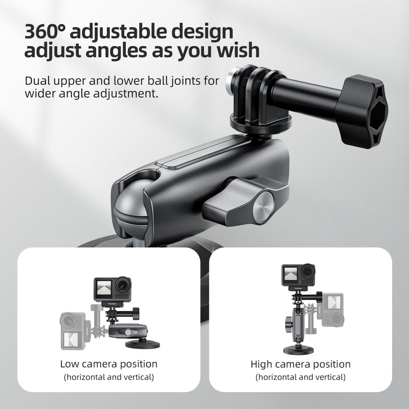 TELESIN Magnetic Mount Magnet Metal Mounts Accessories for Action Camera, 360 Quick Release Car Holder Attach for GoPro Max Hero 12 11 10 9 8 7 6 Insta360 X2 X3 Go3 Ace Pro DJI Action 4 Osmo Pocket 3 Magnetic Car Mount