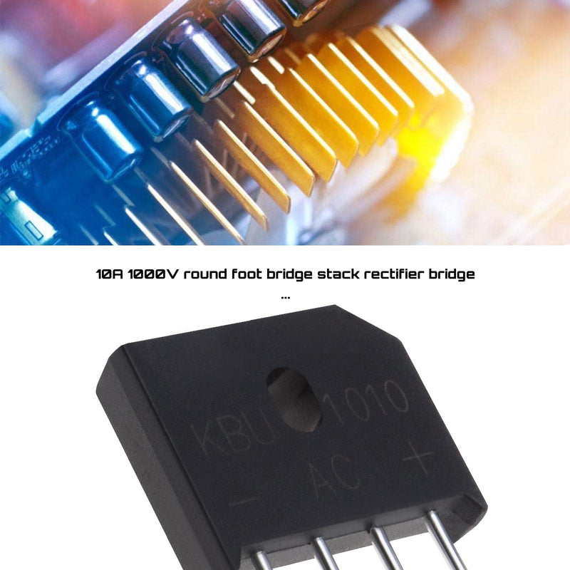 [AUSTRALIA] - VGOL KBU1010 Bridge Rectifier Bridge Lead Diode 1000V 10A Single Phase Diode Bridge Rectifier for Electronic Circuits Household Appliances Pack of 10 