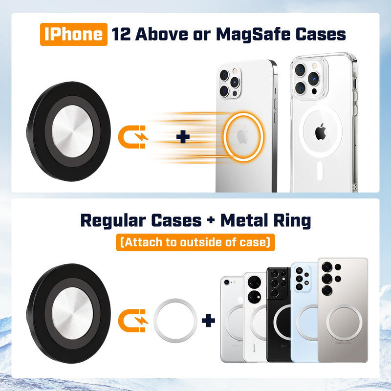 Karltys Magnetic Phone Mount for Honda CR-V 2023-2026 | Custom-Fit Air Vent Car Phone Holder with Zinc Alloy Base, 360° Adjustable Arm, Strong Magnetic Hold, Includes Metal Ring 23-26 CRV