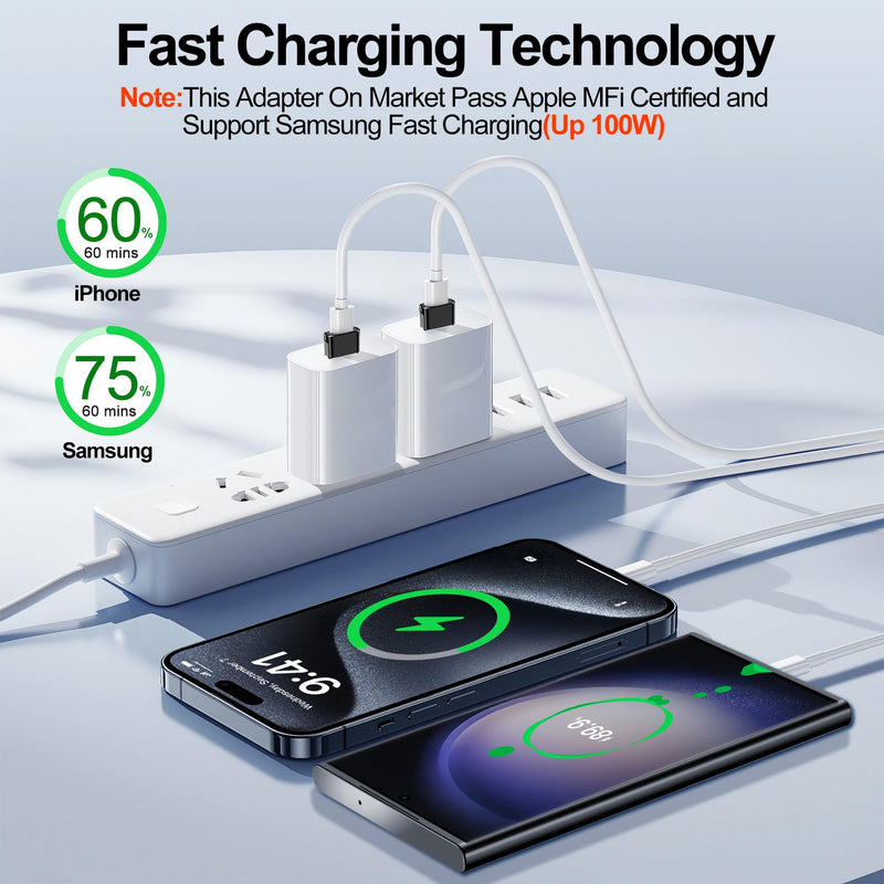 xiwxi 4 Pack USB to USB C OTG Adapter,[2*Type C Female to A Male Charger Converter]&[2*USB C Male to USB 3.0 Female] forApple Watch Ultra 8 9,iPhone 15 14 13 Pro Max,Samsung S24 S23,iPad Black