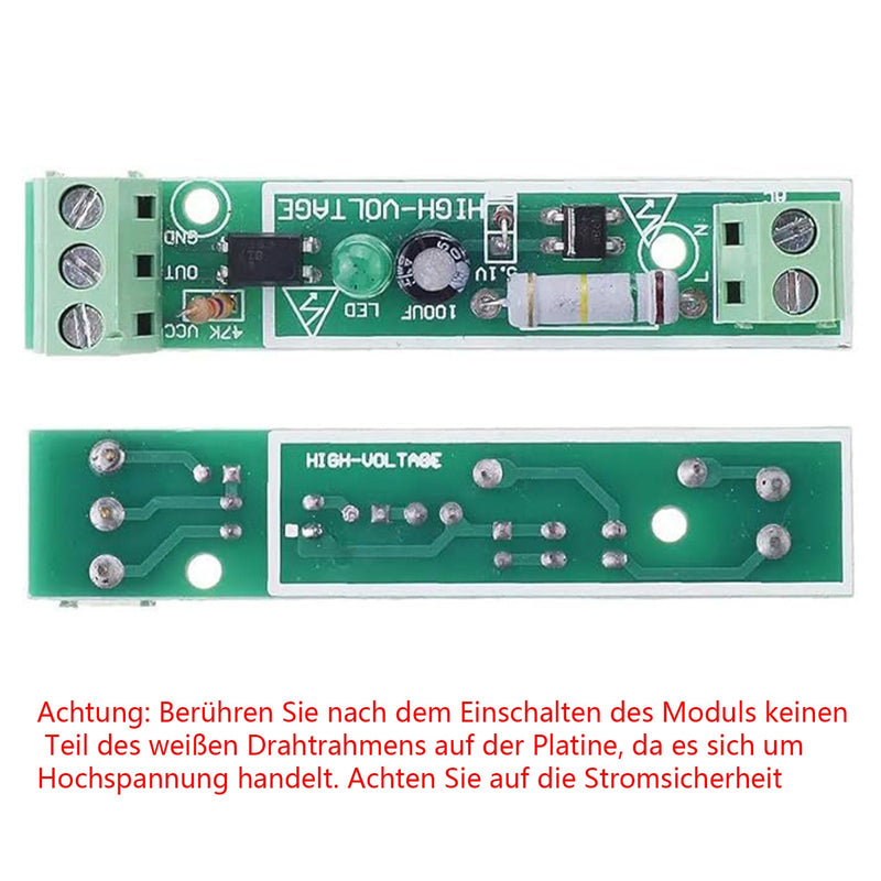 GERUI Pack of 5 1 channel 220 V AC optocoupler module/220 V optocoupler isolation microcontroller/detection of 220 V voltage presence/can be connected to PLCs, TTL level output