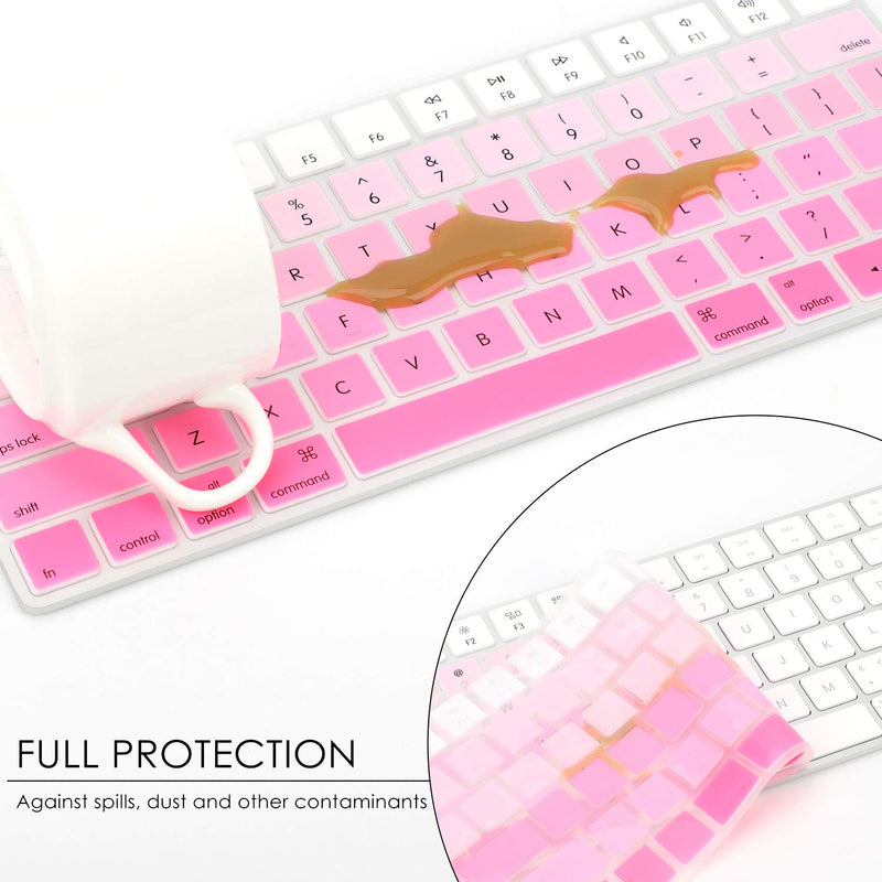 Allinside Ombre Pink Cover for Apple Magic Keyboard (MLA22LL/A) with US Layout Magic Keyboard (MLA22LL/A A1644) 06 Ombre Pink