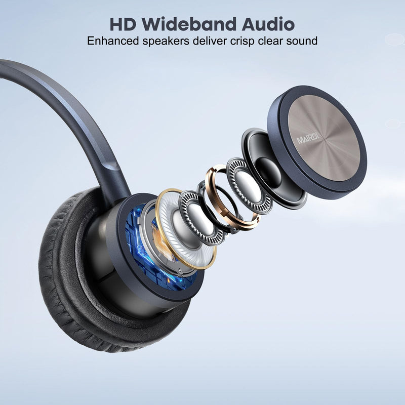[AUSTRALIA] - MAIRDI Telephone Headset with RJ9 Jack & 3.5mm Connectors for Call Center Office Deskphone Cell Phone PC Laptop, Landline Phone Headset with Microphone Noise Canceling for Polycom Avaya Nortel Duo 
