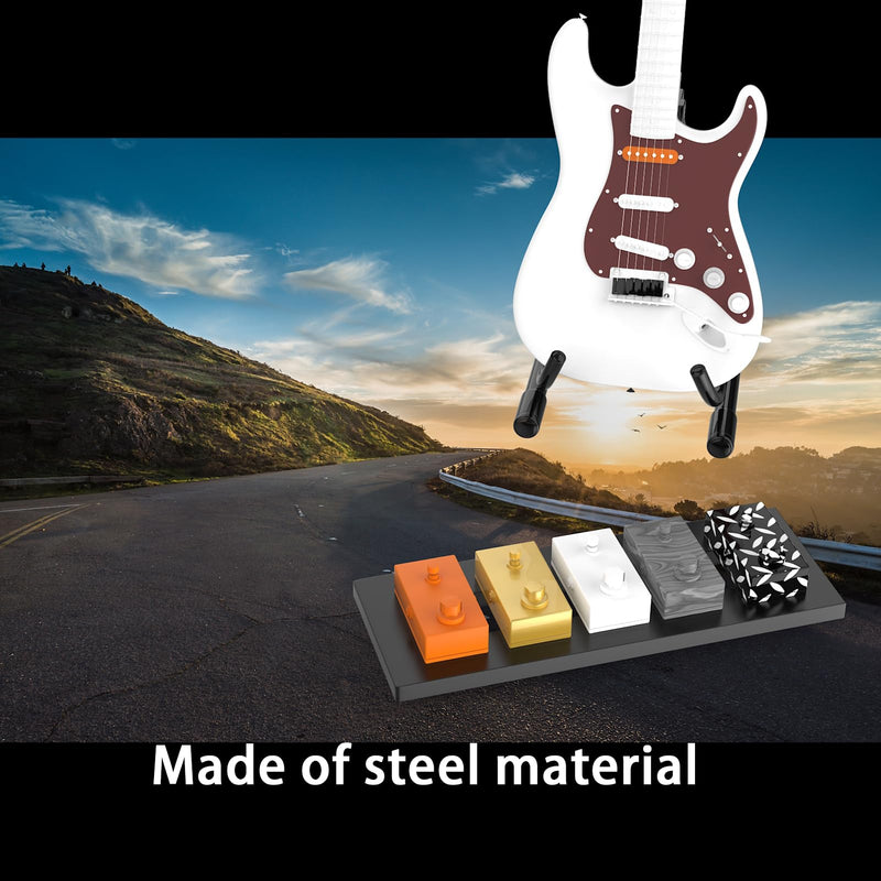 Mini Pedal Board Guitar Effects Compact Small Pedalboard with Bass Pedals Mountain Tape, Aluminum Alloy Super light Effect (15.6 inch) 15.6 inch