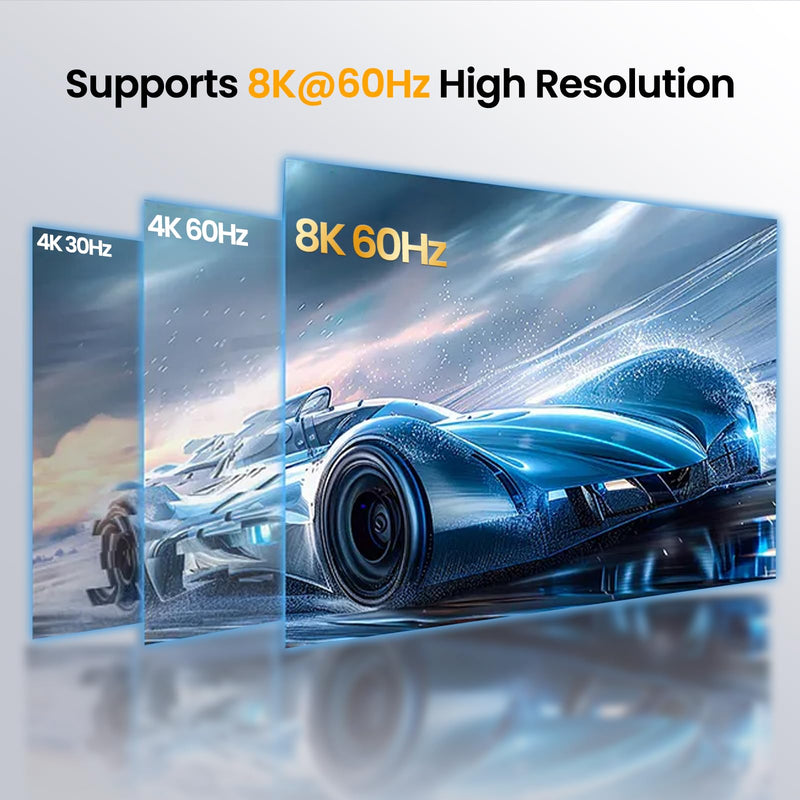avedio links 8K HDMI2.1 Switch with Remote 5x1, 5 in 1 Out HDMI Splitter with Remote, Auto Switch HDMI Selector Box Support 4K@60Hz, HDCP2.3, HDR, 3D, for PS5, Xbox, Fire Stick, Blu-ray, HDTV 8K 60Hz 5 to 1