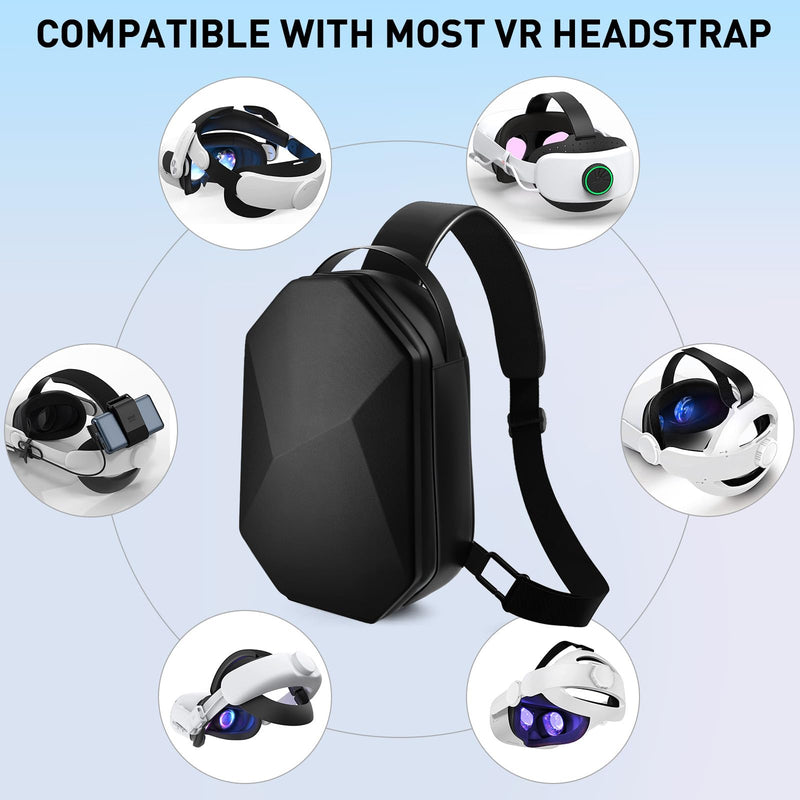 annapro Shoulder Backpack and Carrying Case for Meta Quest 3, Grey