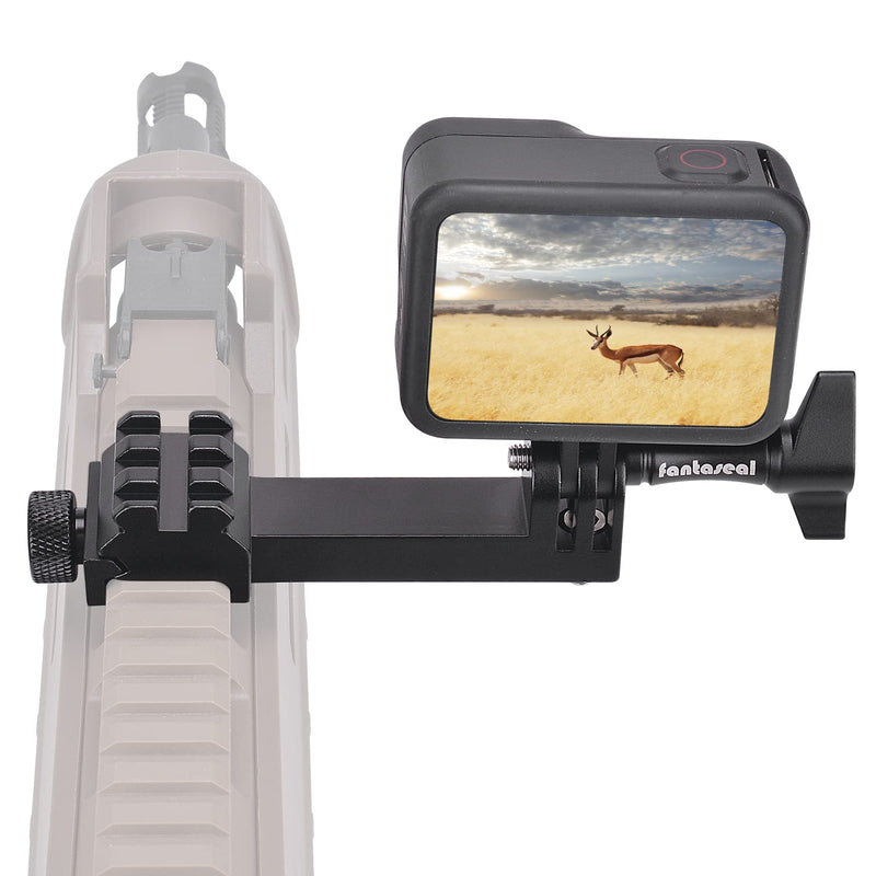 fantaseal High Precision Aluminum Alloy Cell Phone Smartphone Gun Clamp Mount Picatinny Rail Holder Airsoft Hunting FPV Video Recording Kit for iPhone YouTube Tiktok Vlogging Phone Picatinny Mount
