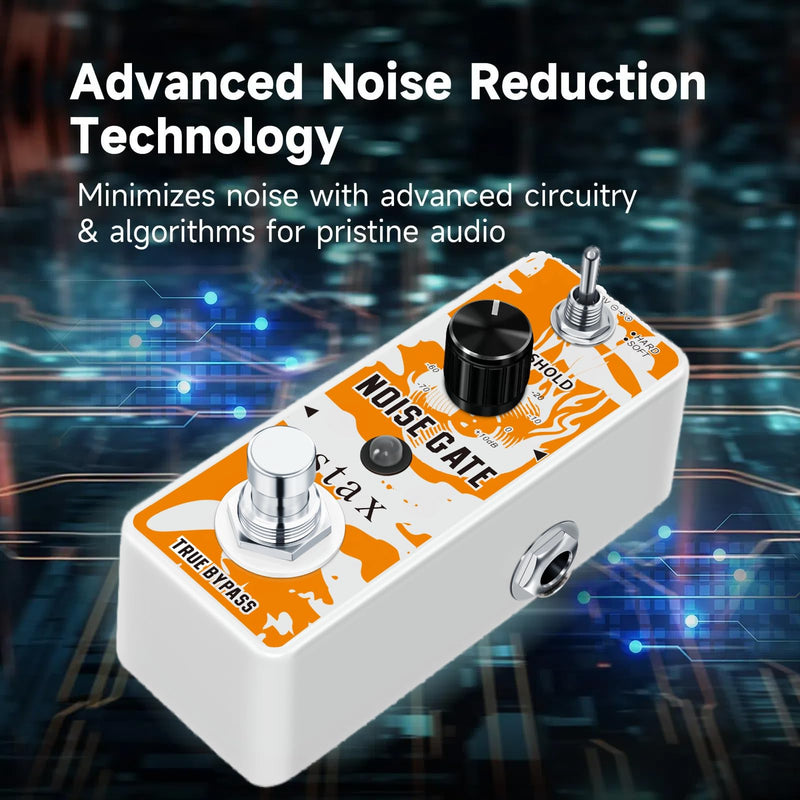 Stax Noise Gate Pedal Noise Killer Guitar Pedal Noise Suppressor Effect 2 Modes for Electric Guitar and Bass True Bypass.