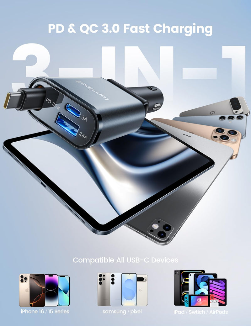 Lamicall Car Char-ger + Car Vent Phone Mount