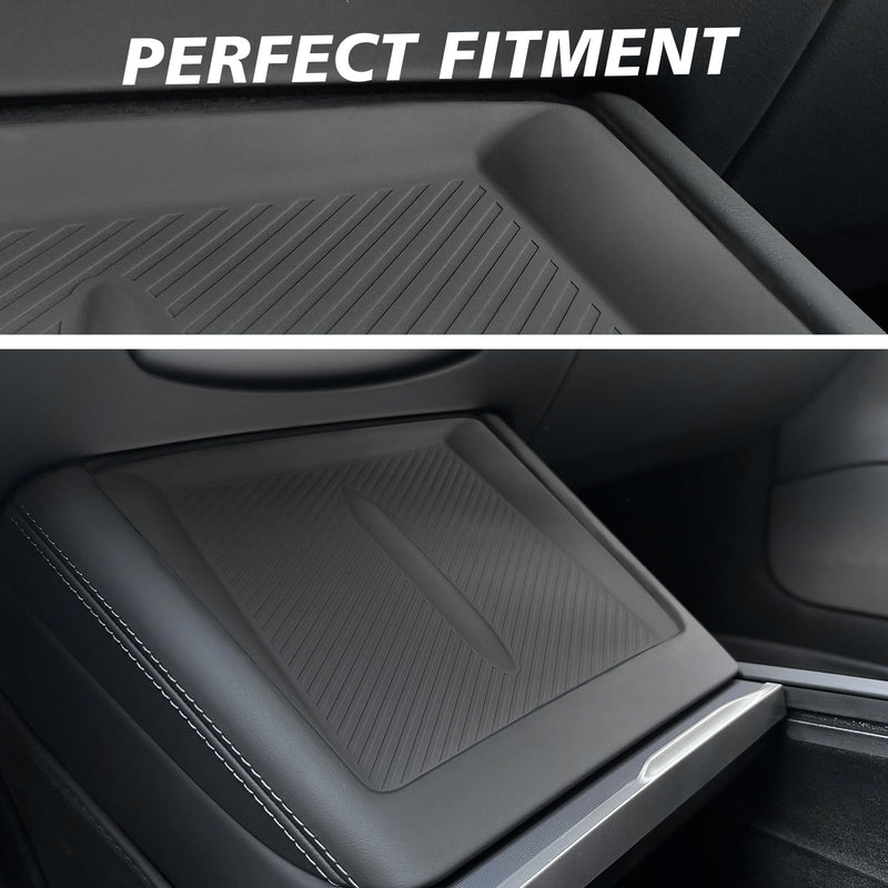 BestEvMod for Refreshed Model 3 Highland Center Console Phone Charge Area Silicone Mat Non Slip Silicone Pad Compatible with 2024 Refreshed Tesla Model 3 Highland Accessories (Black) Black