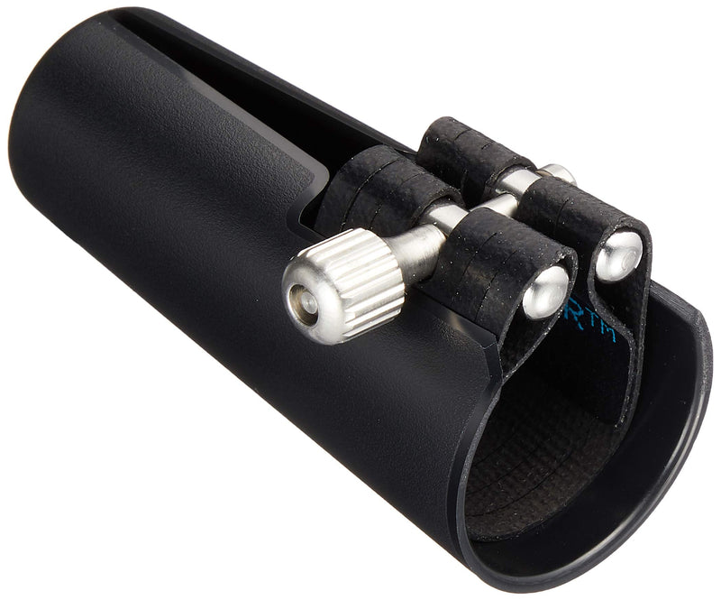 Rovner 1E Dark Ligature with Cap for Bb German String/Eb Clarinet, Nickel Fittings