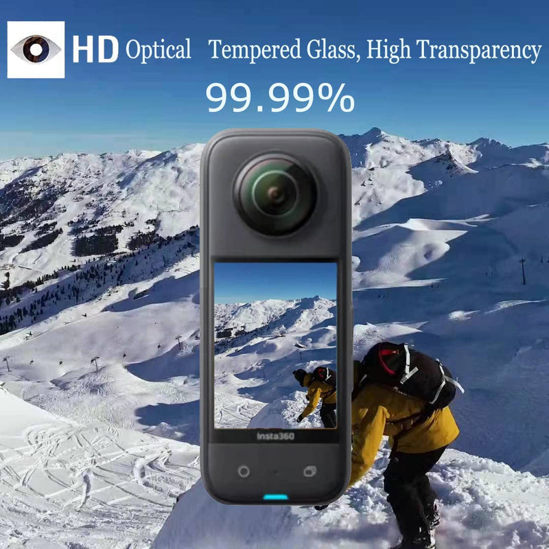 Sticky Lens Guard Set Silicone Case Screen Protector for Insta360 X3 X 3 Accessories Kit Anti-scratch Tempered Glass Protective Film Soft Bag Sleeve Cover