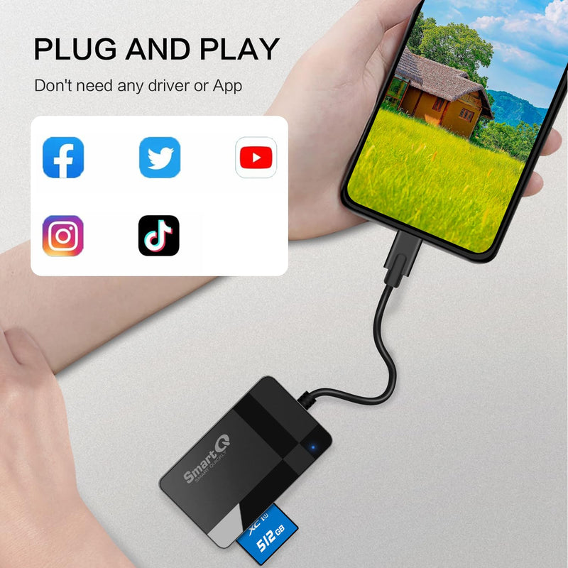C368 USB 3.0 SD Card Reader, Plug N Play, Apple and Windows Compatible, Powered by USB, Supports CF/SD/SDHC/SCXC/MMC/MMC Micro/RS MMC/Mini SD/Micro SD/MS Duo/MS Pro/MS Pro (Pro Duo C, Black) Pro Duo C