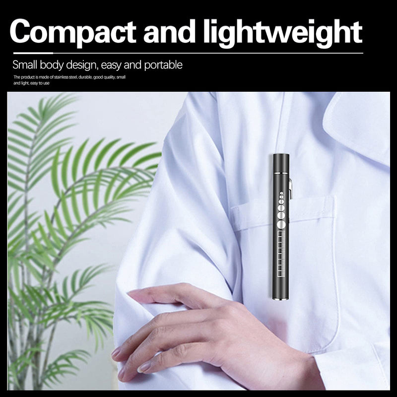 Uadme Pupil Light, Diagnostic Light, Rechargeable, Medical Light Pen for Nurses, Doctors, with Pocket Clip and USB Cable