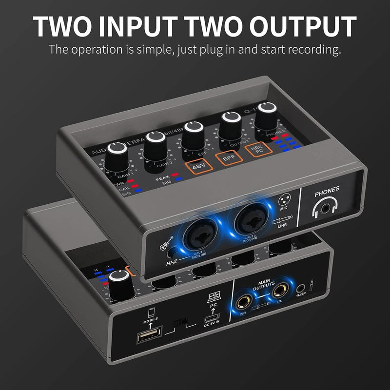USB Audio Interface for PC with Touch Model, AudioBox Mic Preamps 16 bit/48 kHz Phantom Power XLR 48V Audio Interface for Recording Music, Live Streaming and Podcasting Recording Q16