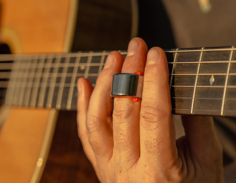 Black Mountain Slide Guitar Rings - Made From Tungsten Steel. Acoustic Guitar Slide, Electric Guitar Slide, Bass, Ukulele, and More. Almost as Hard as Diamond, Smooth Surface Finish, New Invention Regular