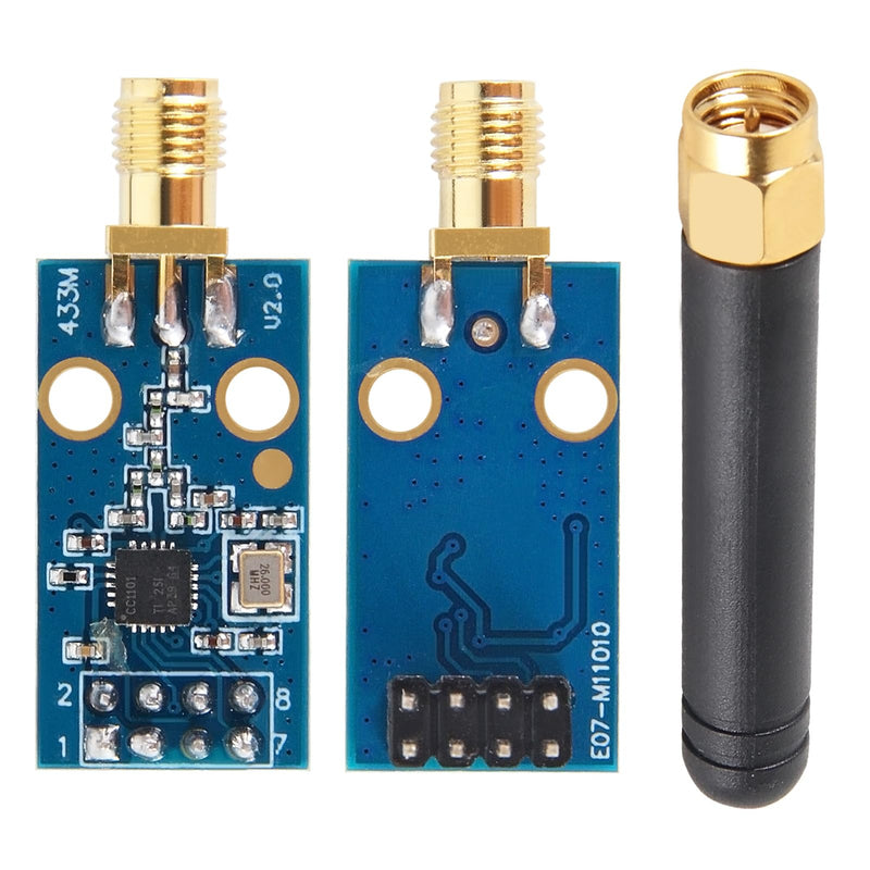 CC1101 433MHz Wireless Transceiver Module with SMA Antenna Supports 315/868/915MHz Frequency Bands, High Sensitivity RF Module for IoT and RF Projects 1pcs
