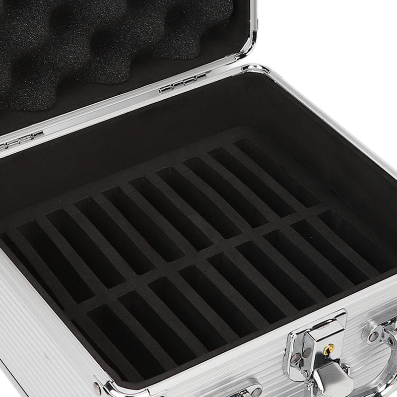 20 Bays 2.5in Hard Drive Storage Box with Safety Lock 2 Keys ABS Handle Shockproof Hard Drive Case with Cushioning Pad and Handle, Suitable for 2.5in Hard Drives