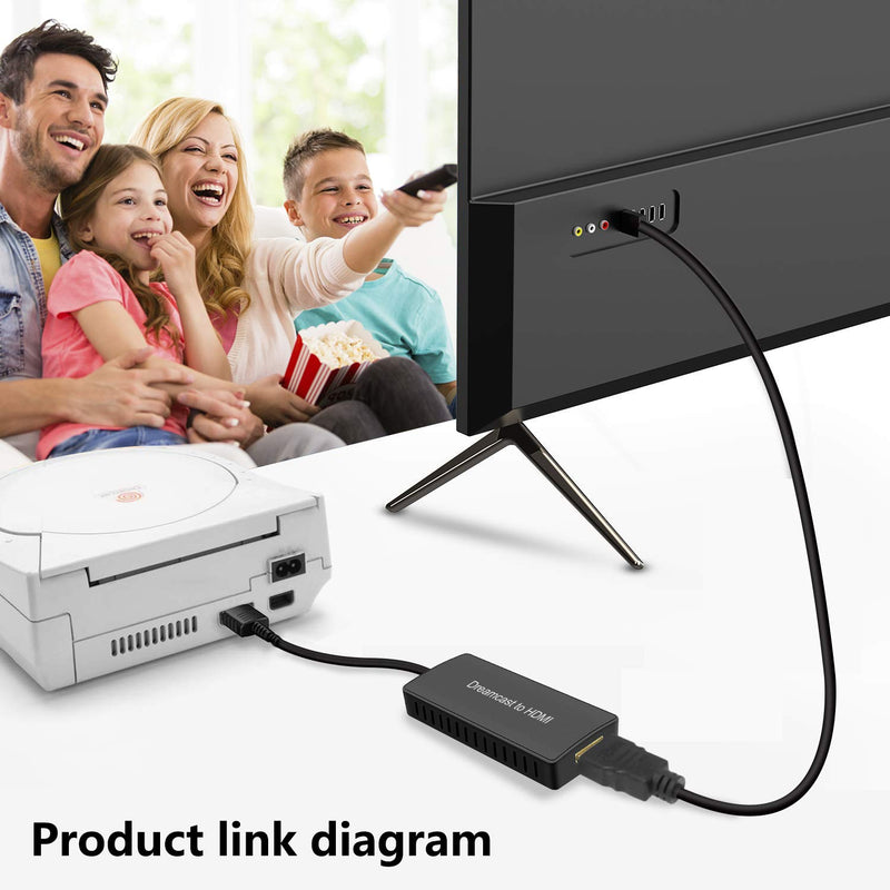 [AUSTRALIA] - Y.D.F Dreamcast to HDMI Converter Supports 16:9/4:3 Switching, HD Link Cable for Sega Dreamcast, HDMI Cable for Sega Dreamcast (Sega DC) 