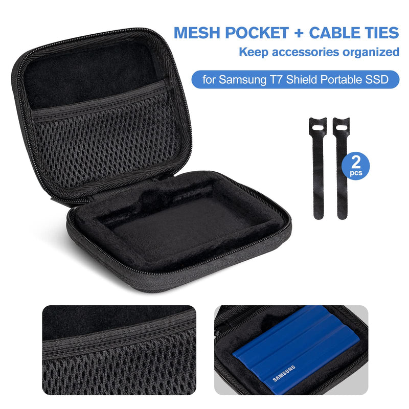 ProCase Portable Hard Drive Case Bundle with Travel Electronic Organizer