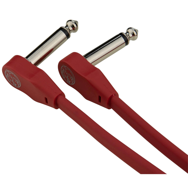 Pig Hog Lil Pigs 3 ft Low Profile Patch Cables 2 Pack, Candy Apple Red