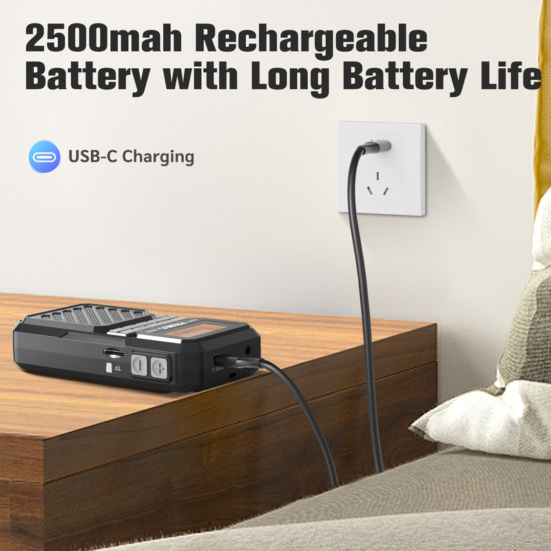 [AUSTRALIA] - PRUNUS J525 Portable Radio AM FM with Bluetooth Earphone Output & Bluetooth Speaker Mode, Preset, 2500mAh Rechargeable, Micro SD Playback with Shuffle & Sequential Play, Headphone Jack, Sleep Timer 