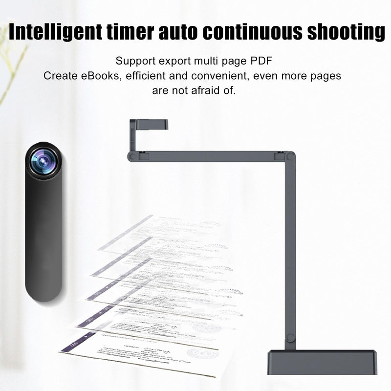[AUSTRALIA] - Bewinner 4K 16MP Ultra Document Camera & Webcam, USB Overhead Projector CMOS Image Sensor Adjustable Angle for Live Demo, Remote Teaching for OS X for Windows for OBS for Android 