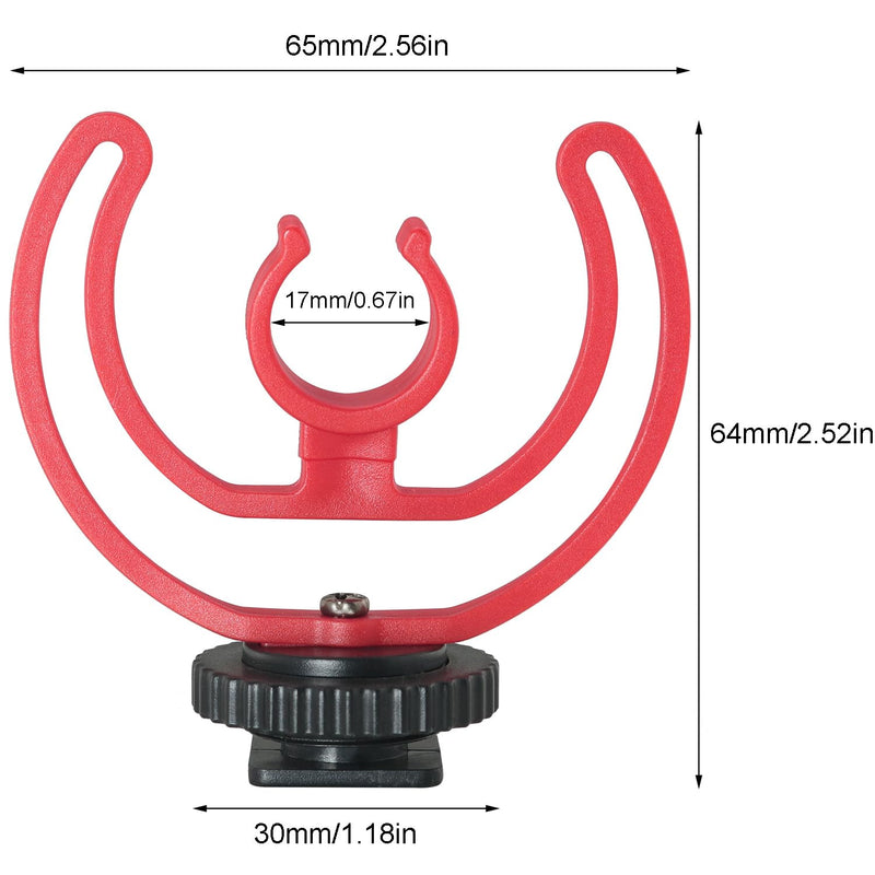 [AUSTRALIA] - 2PCS Interview Dedicated DSLR Camera Microphone Shock Mount Bracket Hot Shoe Mount Accessory Suitable for Video Blogging Live Streaming Video Conferencing Interviews 