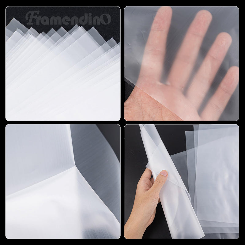 Framendino, 50 Pack 10 Inch Vinyl Record Inner Sleeves Round Bottom Protective Sleeves for Vinyl Records