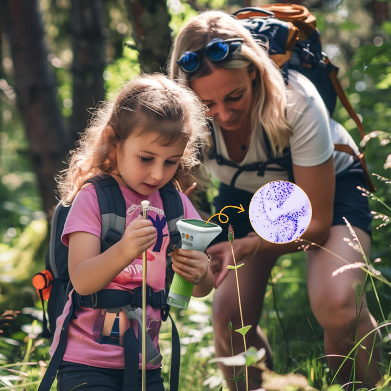 Microscope for Kids, M&G 1000X Handheld Digital Kids Microscope with 2.0 Inch Screen, Portable Pocket Miniscope Educational Science Toys for Age 3 4 5 6 7 8 9 10 11 12 Girls Boys