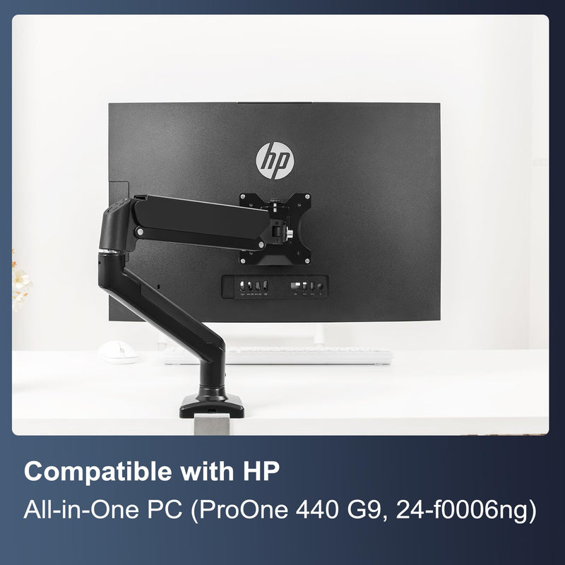 Monitor Arm/Mount VESA Bracket Adapter Compatible with HP All-in-One PC (ProOne 440 G9, 24-f0006ng) 100 * 100mm 75 * 75mm Black