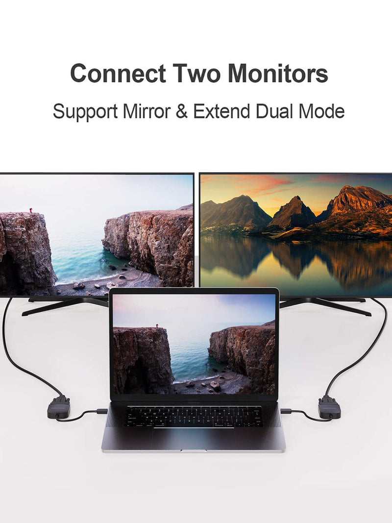USB C to DVI Adapter 1080P@60Hz, CableCreation USB-C to DVI-D Cable Adapter Compatible with MacBook Pro/Air 2020 2019, iPad Pro 2020/2018, Surface Book 2, XPS 15 13, Galaxy S20 S10
