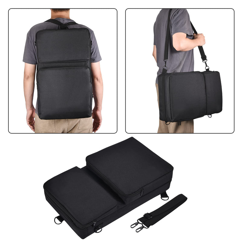Travel DJ Controller Bag for Pioneer DDJ-200, DDJ-FLX4, DDJ-400, DDJ-SB3 & Roland DJ-202 - Protective Case with Zippered Accessory Pocket & Detachable Shoulder Strap (2937), Black