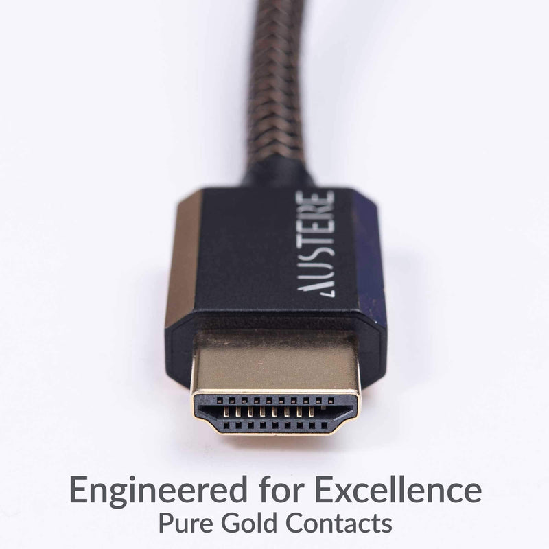 AUSTERE III Series Certified Premium 4K HDR HDMI Cable, 1.5m | High Fidelity ARC, Gold Contacts and High Speed Flex Cable, 18Gbps for 4K60 on PS5, Xbox, Apple TV, Blu Ray, Dolby Vision