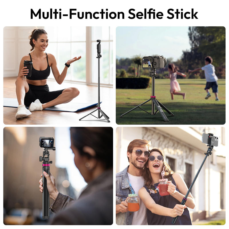 ULANZI MT-89 Extendable Tripod Aluminum, 82" Portable Adjustable Light Stand with 1/4" Screw Quick Release, Camera Phone Tripod for Camera Video Light Smartphone, Lightweight for Travel,Up Load 2.2LBS 82 inch-Original Version