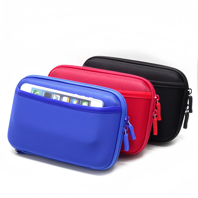 [AUSTRALIA] - Higher Quality Hard Drive case 2.5 inch External Drive Storage Carrying Bag Travel Cable Organizer Bag Electronic Organizer Travel case Travel Essentials （1 Black Cable Organizer Bag ） 
