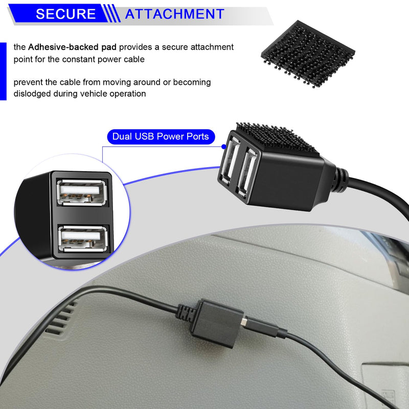 010-12530-23 Constant Vehicle Power Cable for Garmin Dash Cam | Compatible with 46, 47, 56, 57, 66W, 67W, Live, Mini, Mini 2, Tandem, Connects to Vehicle's OBD-II Port