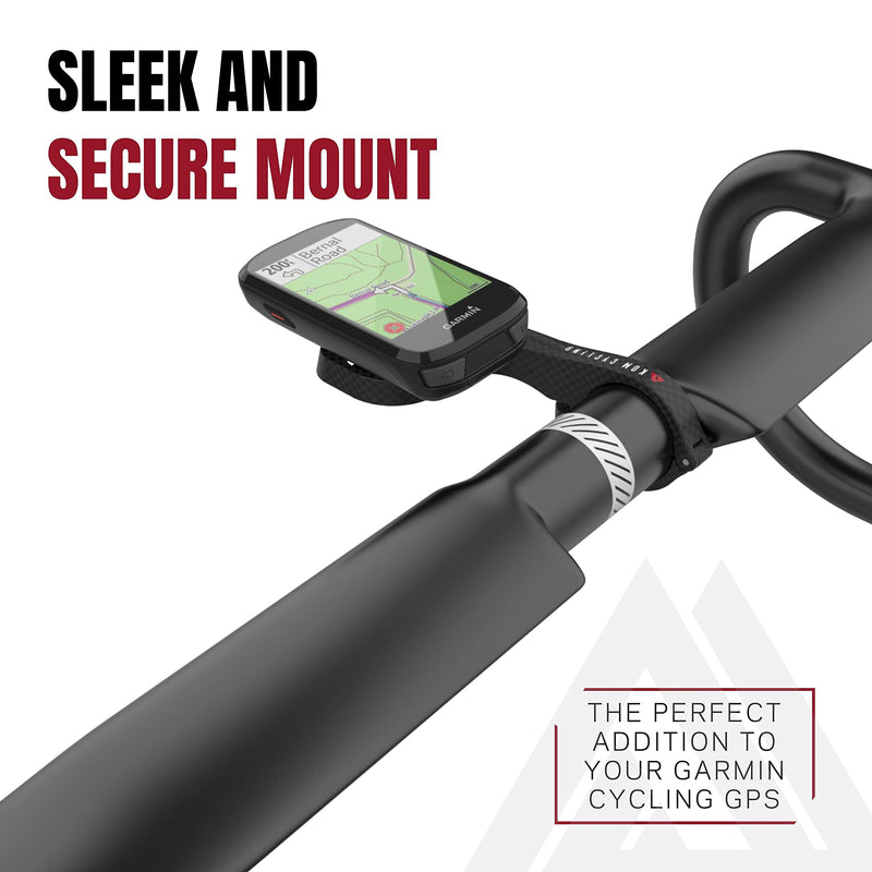 KOM Cycling Garmin Bike Mount with Carbon Finish from Garmin Edge Mount Designed for Garmin Edge 530 and Garmin 830 and Other Garmin Models Carbon Effect