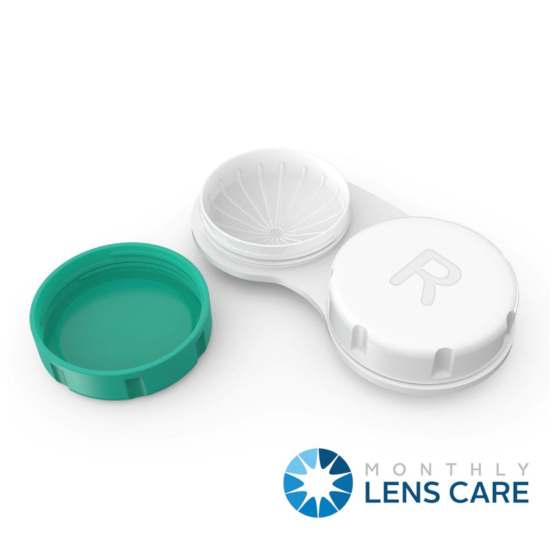 Contact Lens Cases 12 Pack. One Year Bulk Supply. Protect Your Eyes by Changing Your Lens Case Monthly (Green) Green