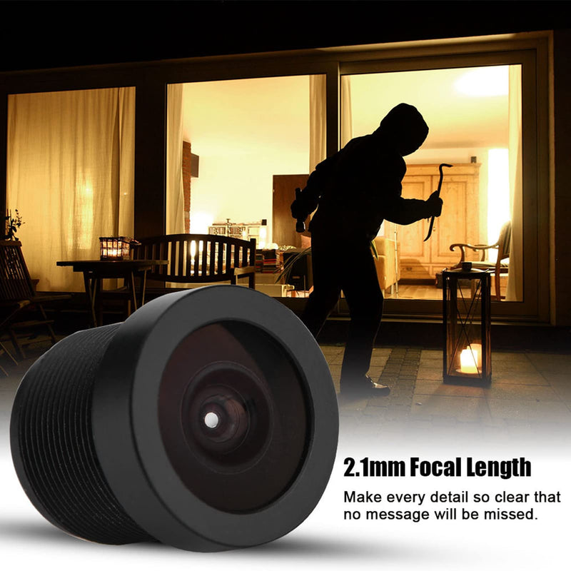 2.1mm 150° Wide Angle Camera Lens, M12*0.5 IP Camera Lens HD CCTV Lens for CCD Chips