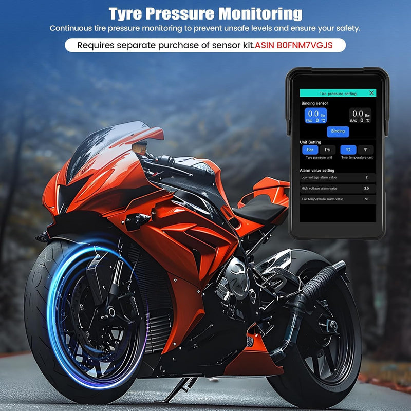 Motorcycle Carplay Screen GPS Navigation System with Wireless Carplay and Android Auto, 5 Inch Portrait Car Play for Moto Waterproof Siri G00gle Assistant P2-5 inch