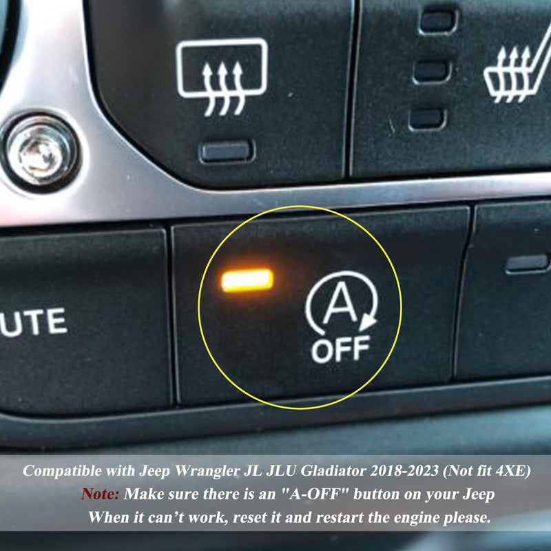 Upgrade Auto Start Stop Eliminator Compatible for Jeep Wrangler JL JLU JT Gladiator Accessories 2018-2023, Car Stop Start Engine System Delete/Disable/Canceller Device Cable (Not fit 4XE)