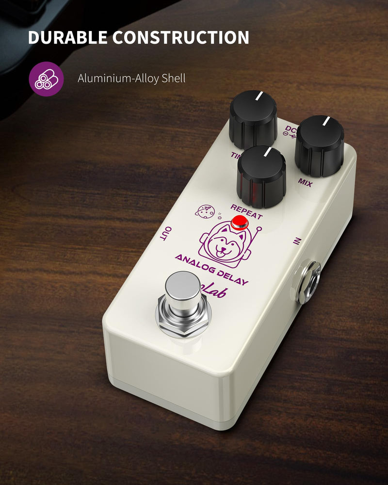 Delay Pedal, Delay Pedals for Electric Guitar, Analog Delay Guitar Pedal, DC 9V True Bypass, Mini Delay Pedal