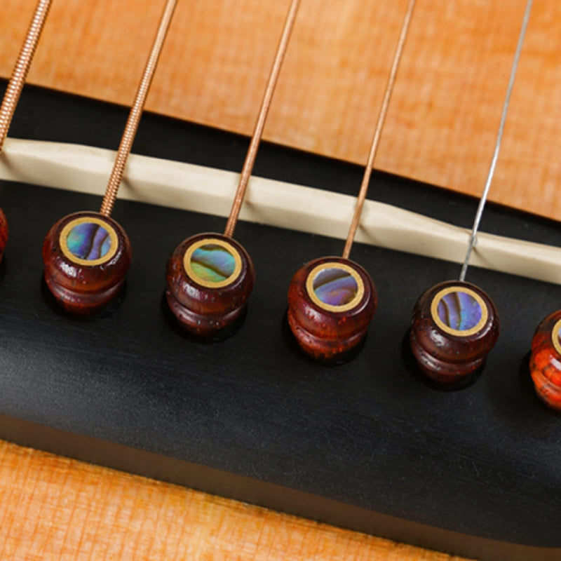 [AUSTRALIA] - Miwayer Cocobolo Wood Guitar Bridge Pins Replacement Parts Brown for 6 & 12 String Acoustic Guitar (Big Abalone Dot) Big Abalone Dot 